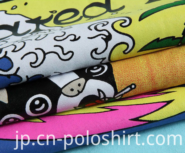 Custom Unisex Round Neck Cartoon Printing T-Shirt